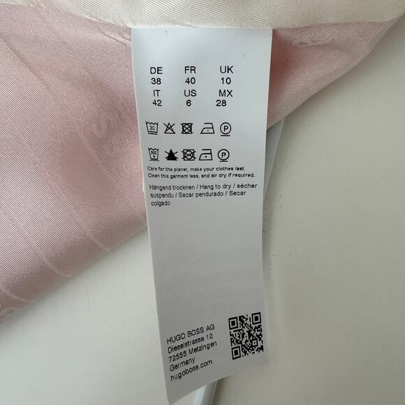 BOSS Jatera Double Breasted Blazer Jacket Pink Dahlia Classic Office US 6 NWT - Picture 13 of 16